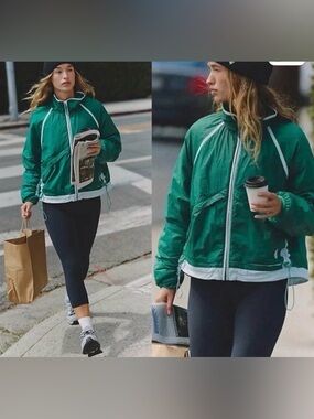 FP Movement by Free People Earth Gem Packable Jacket Kelly Green
